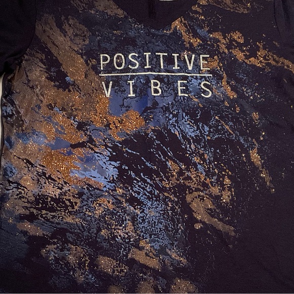 Tek Gear DryTek Positive Vibes Women’s Glitter T-Shirt Size Small - Picture 3 of 4